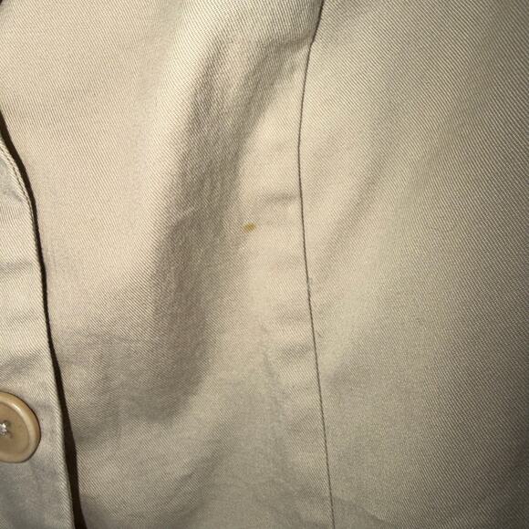 Talbots Petite Stretch Womens Size 8 Tan Long Sleeve Blazer Casual Business - Picture 4 of 9